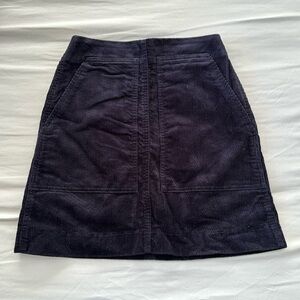Navy corduroy skirt